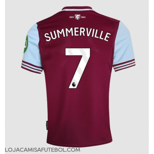 Camisa de Futebol West Ham United Crysencio Summerville #7 Equipamento Principal 2024-25 Manga Curta